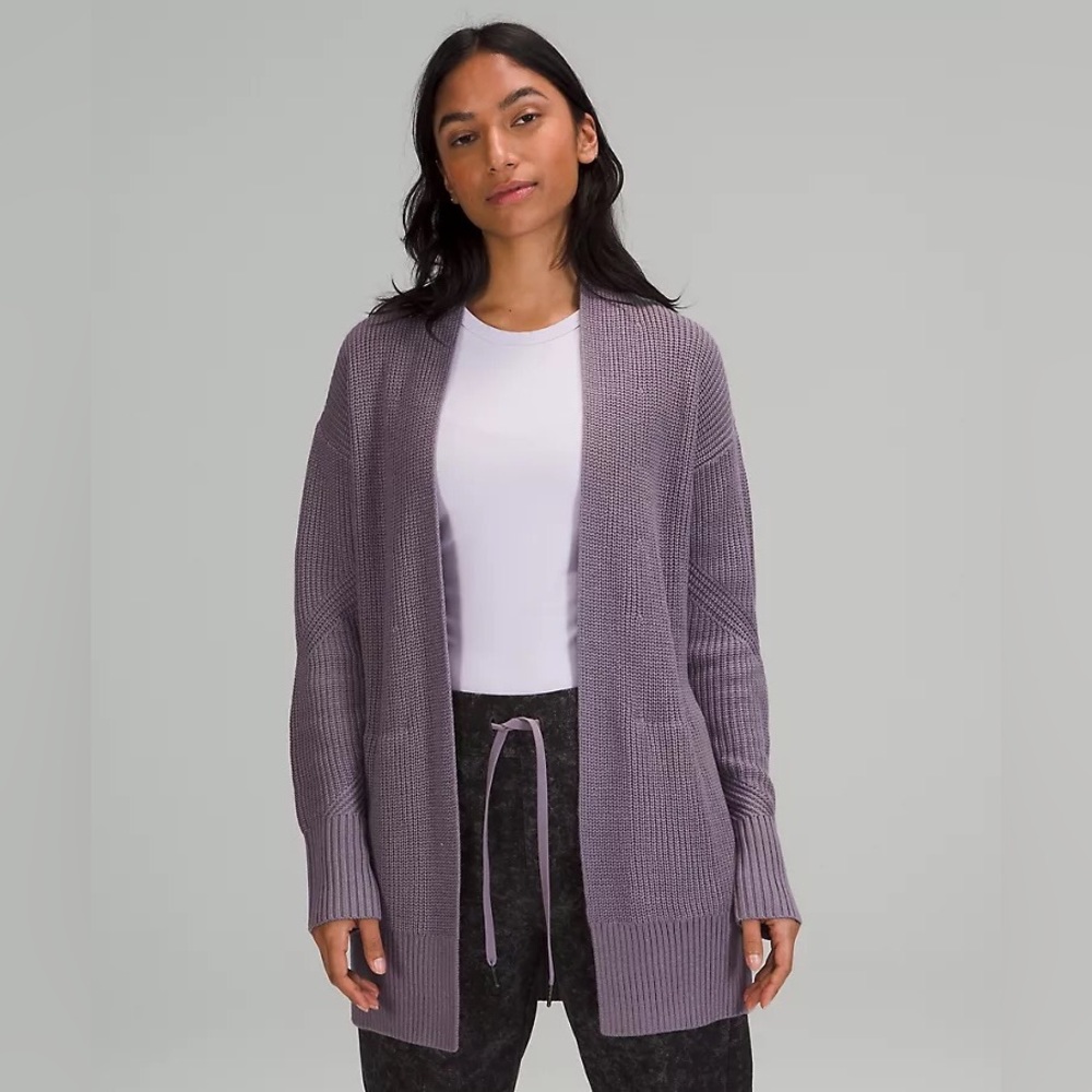 Lululemon Cashlu Sweater Wrap XS/S Dusty Lavender